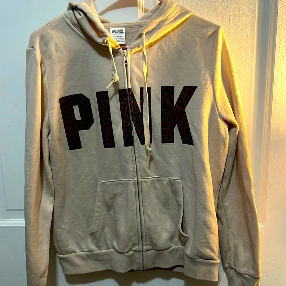 Fleece Pink full zip hoodie